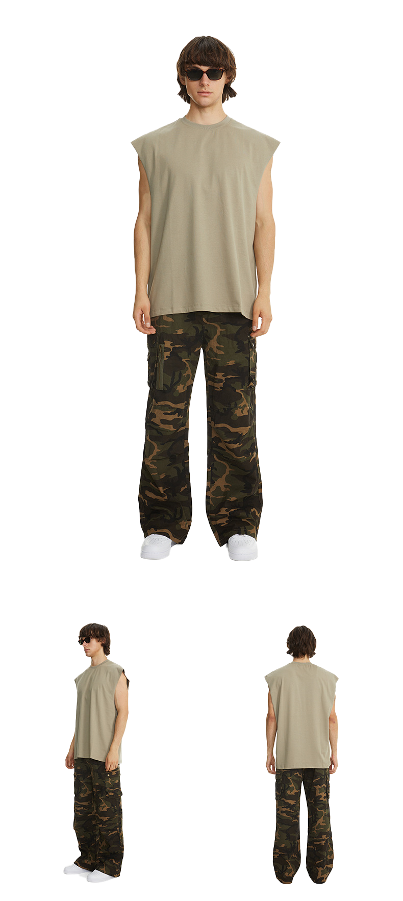 Solid color base tank top-C10