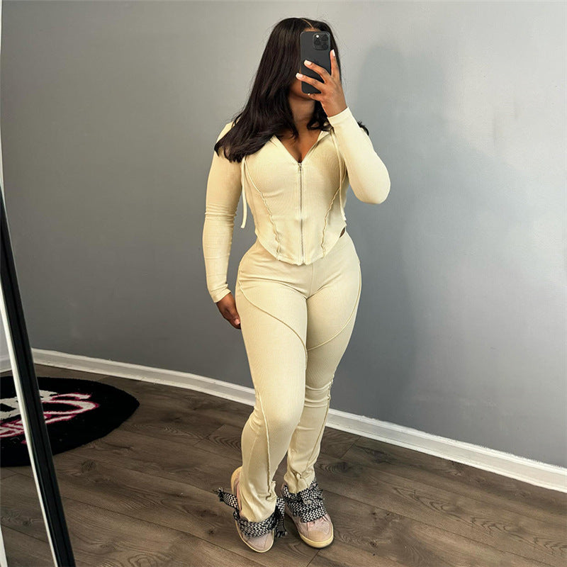 Solid color tracksuit-D591