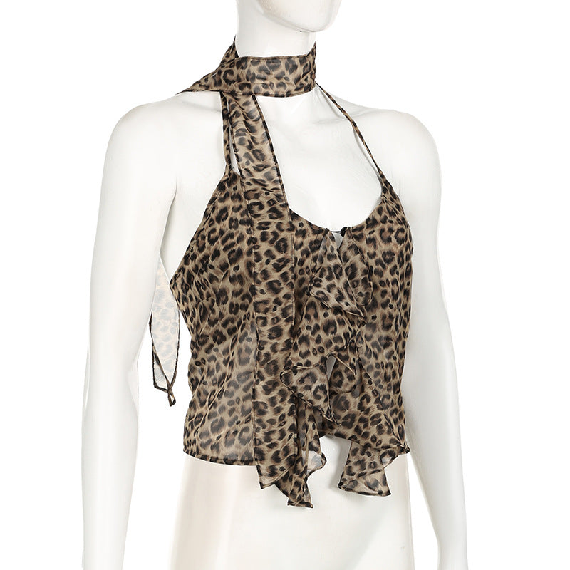 Sexy Leopard Print Camisole-D617