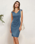 Elastic work dress-D154