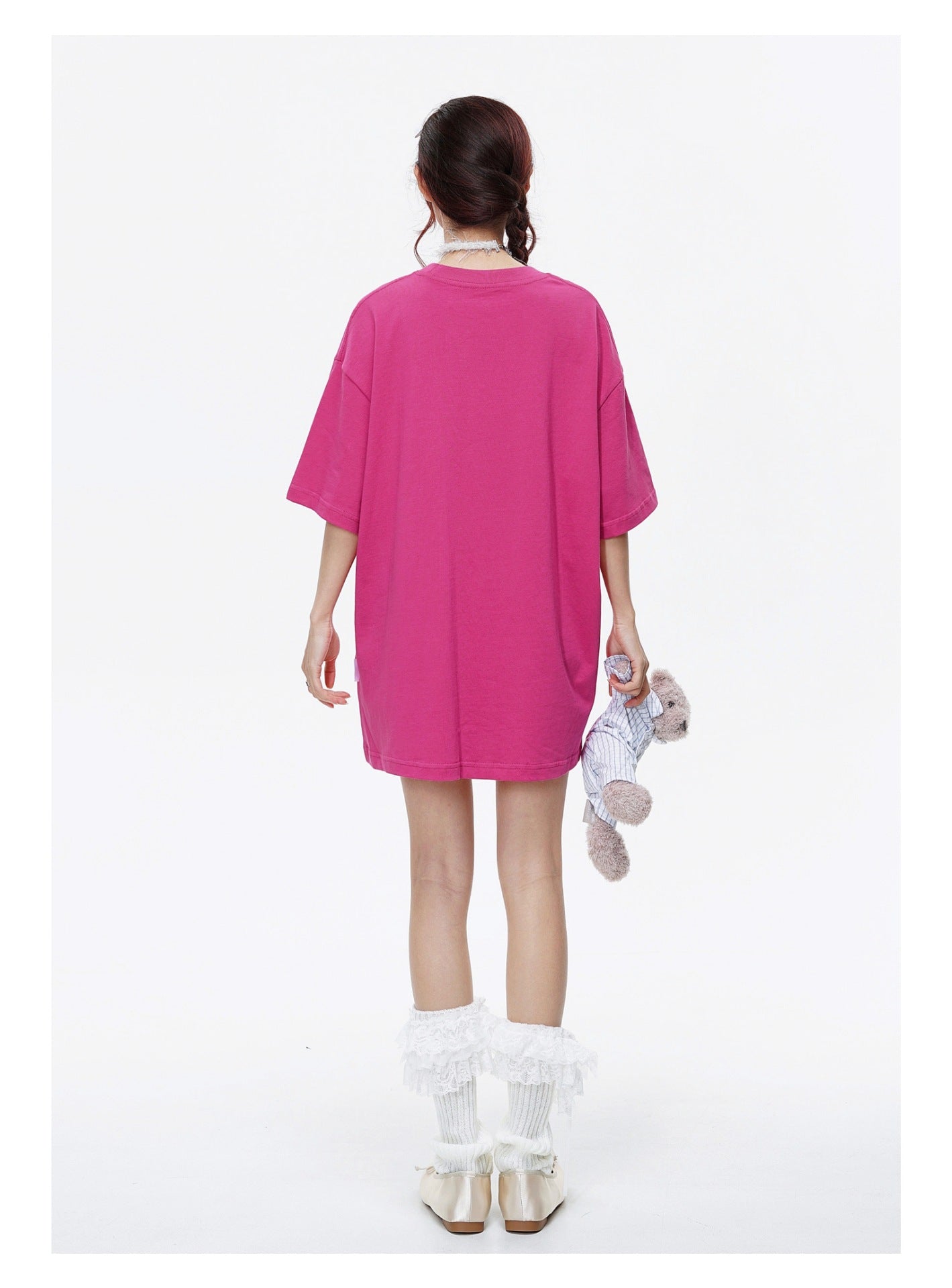 Cartoon bear letter print TEE-D515