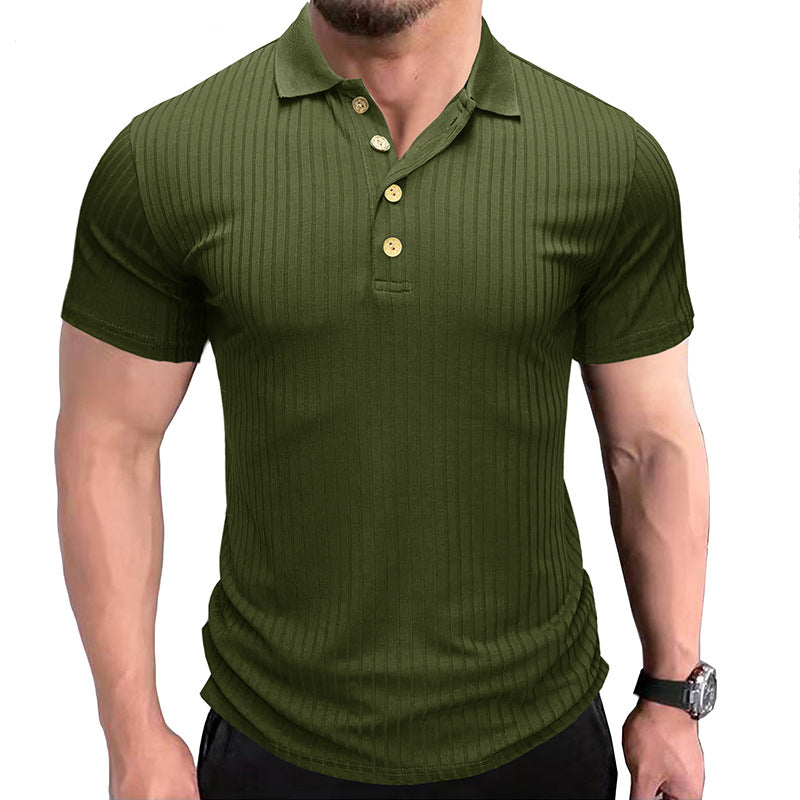 Business button fitted polo-D199