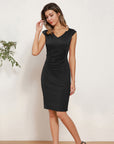 Elastic work dress-D154