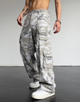 Camouflage cargo pants-D556