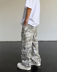 Camouflage cargo pants-D556