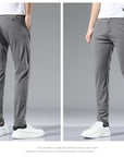 Ice Silk Straight Pants-D210