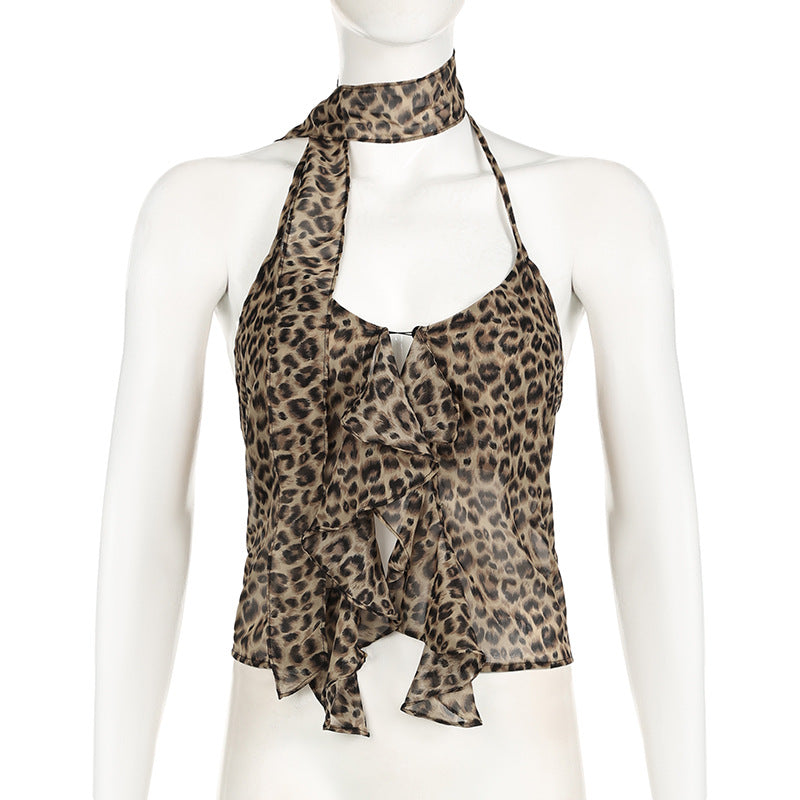 Sexy Leopard Print Camisole-D617