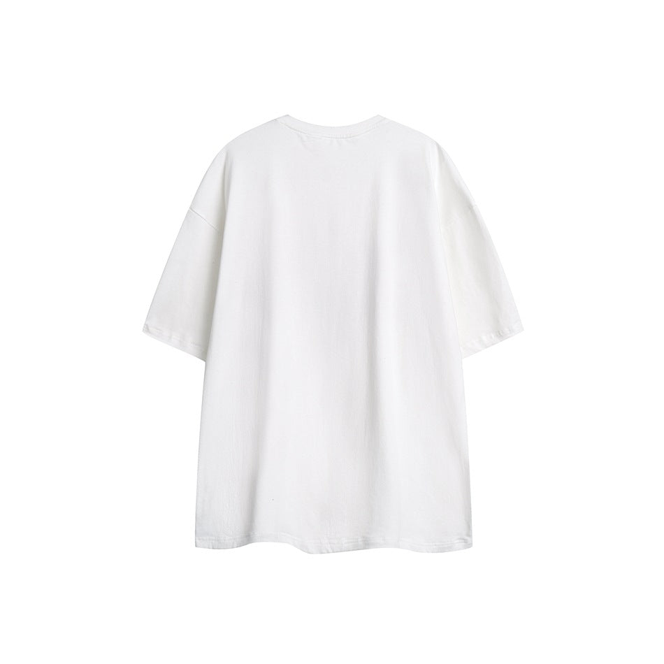 Embroidery trendy tee-D369