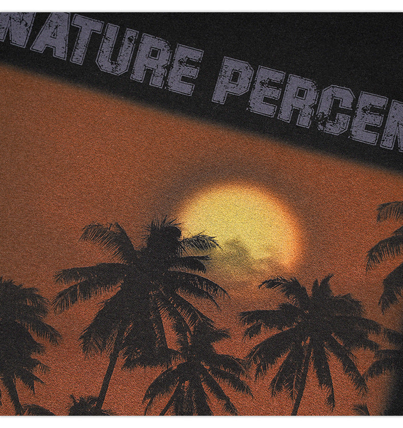 Sunset print tee-D498