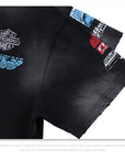 Distressed racing T-shirt-D524