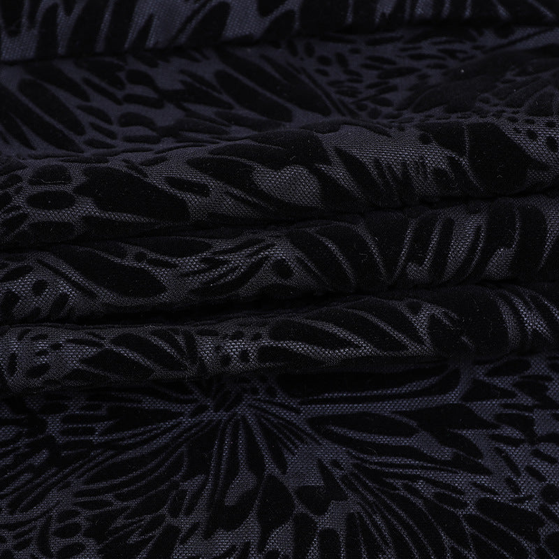 Black jacquard top-D54