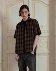 Vintage plaid shirt-D426