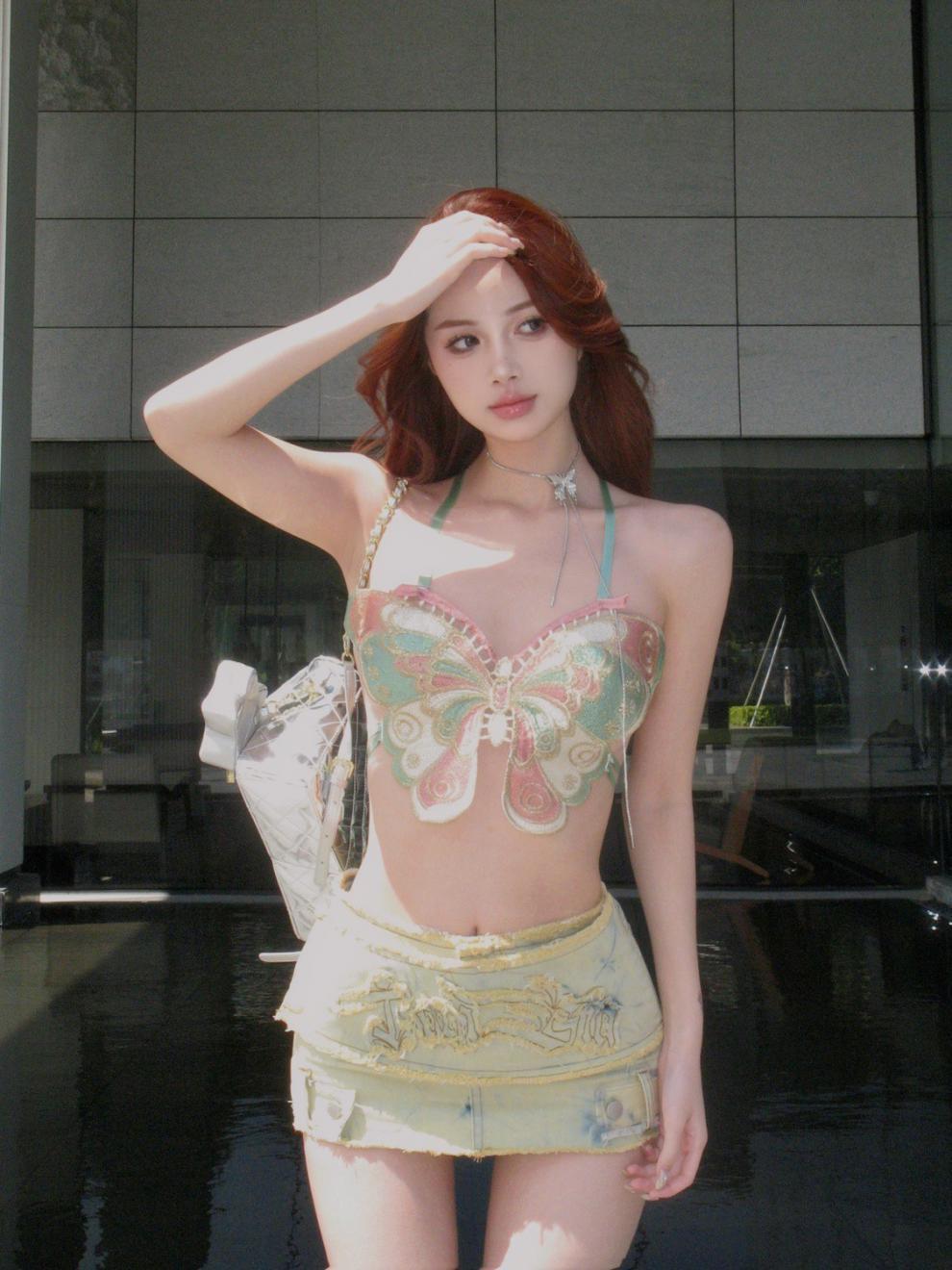 Bordado de mariposa sexy -D386 | Inspanda