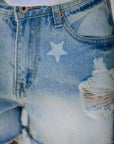 Holes & Stars denim shorts-D127