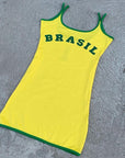 Brazilian football slip dress-D575