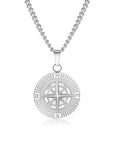 Compass round pendant-D695