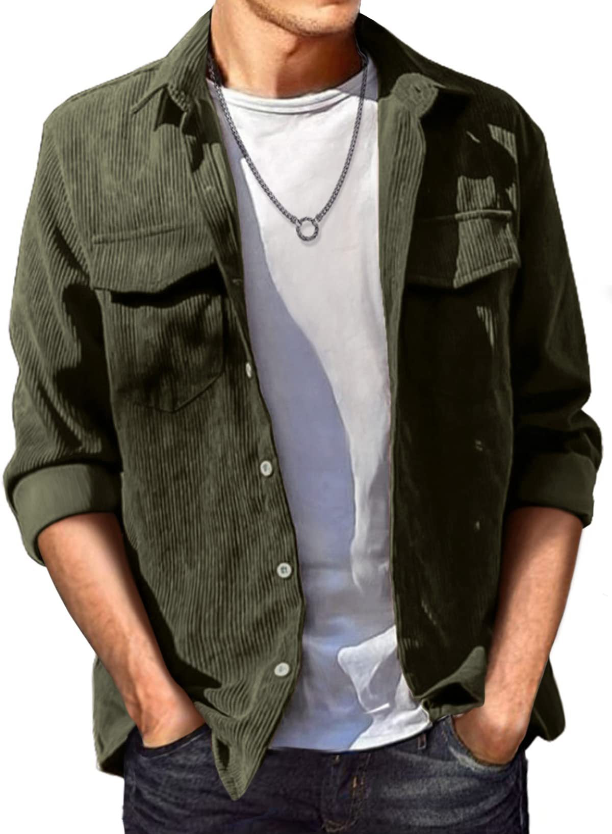 Corduroy Fabric Jacket-D687