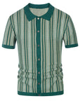 Striped polo shirt-D772