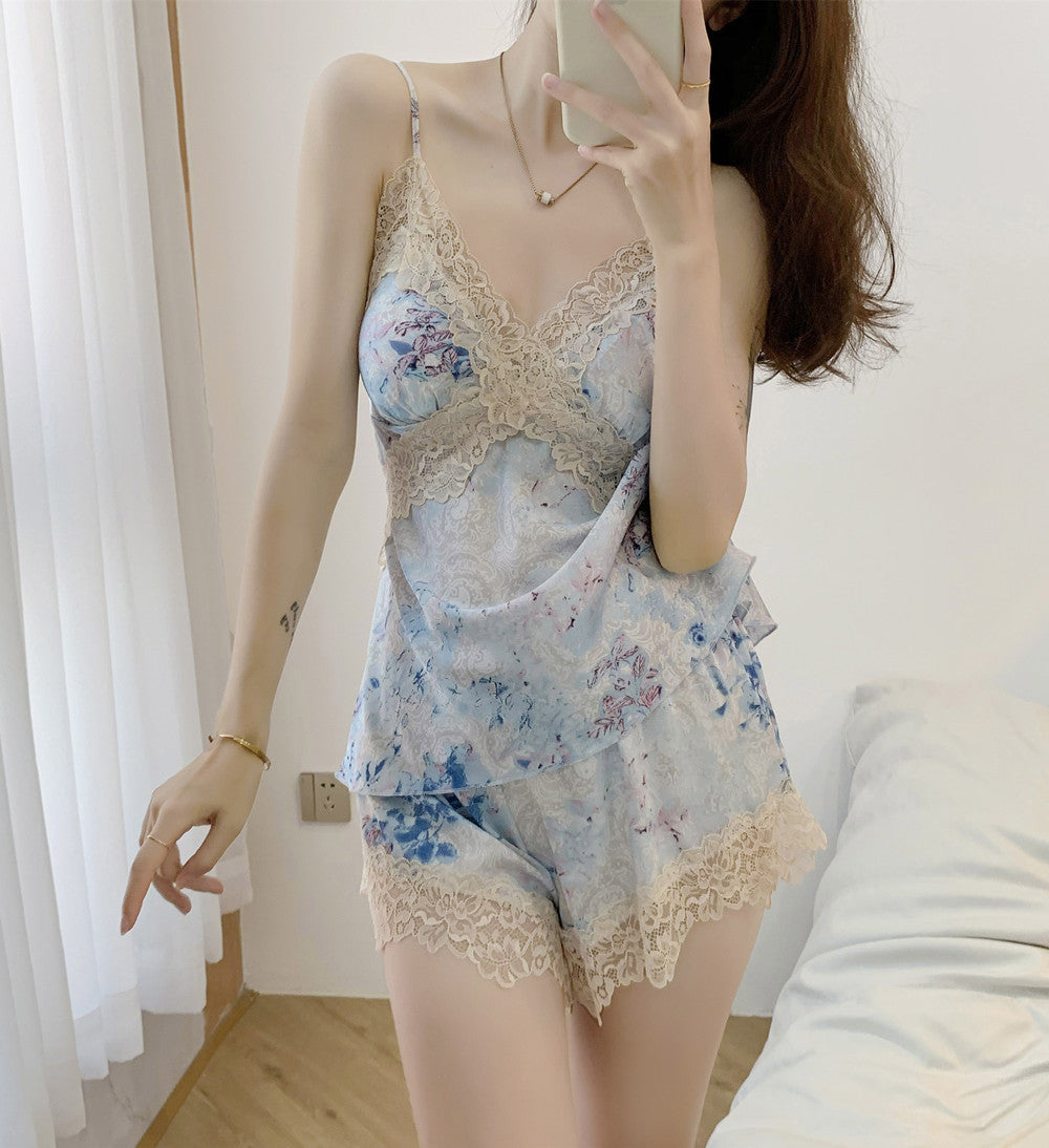 Sexy pajamas ice silk-D277