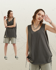 Solid color sports vest-D361