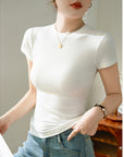 Solid color skinny top-D829