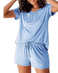 V-neck pullover home wear suit-D272